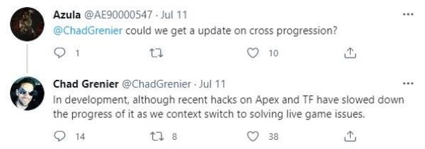 因近期频繁的黑客攻击 重生放缓Apex英雄账号跨平台开发