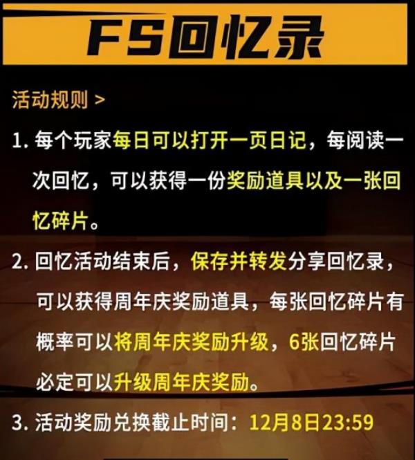 街头篮球16周年庆终极福利 FS回忆录领永久+2装饰